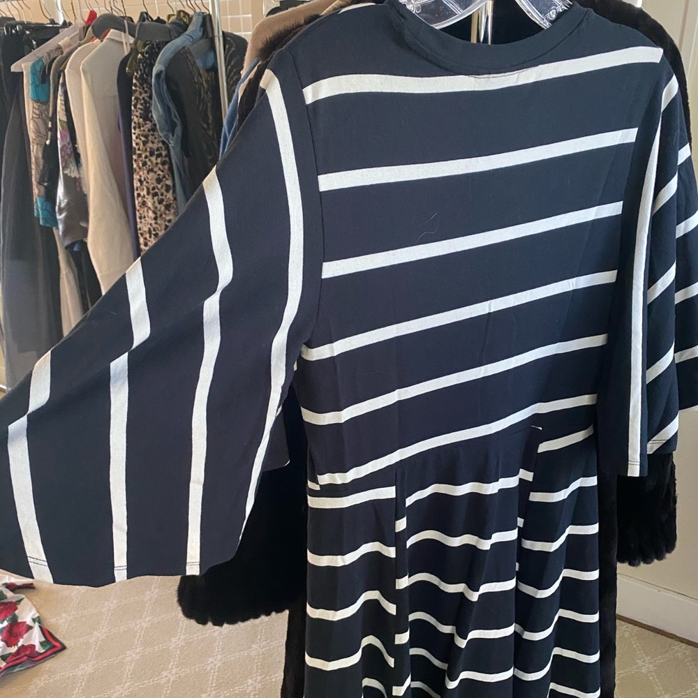 WHOWHATWEAR STRIPED COTTON DRESS SIZE XS